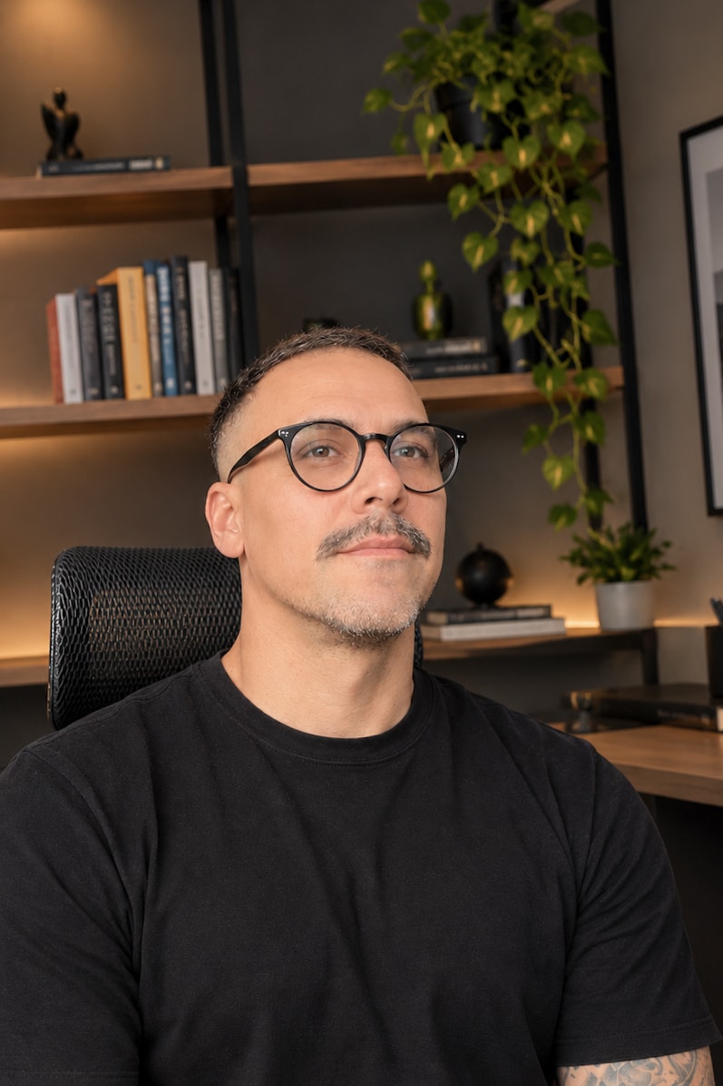 Alexandre Oliveira, retrato no escritório